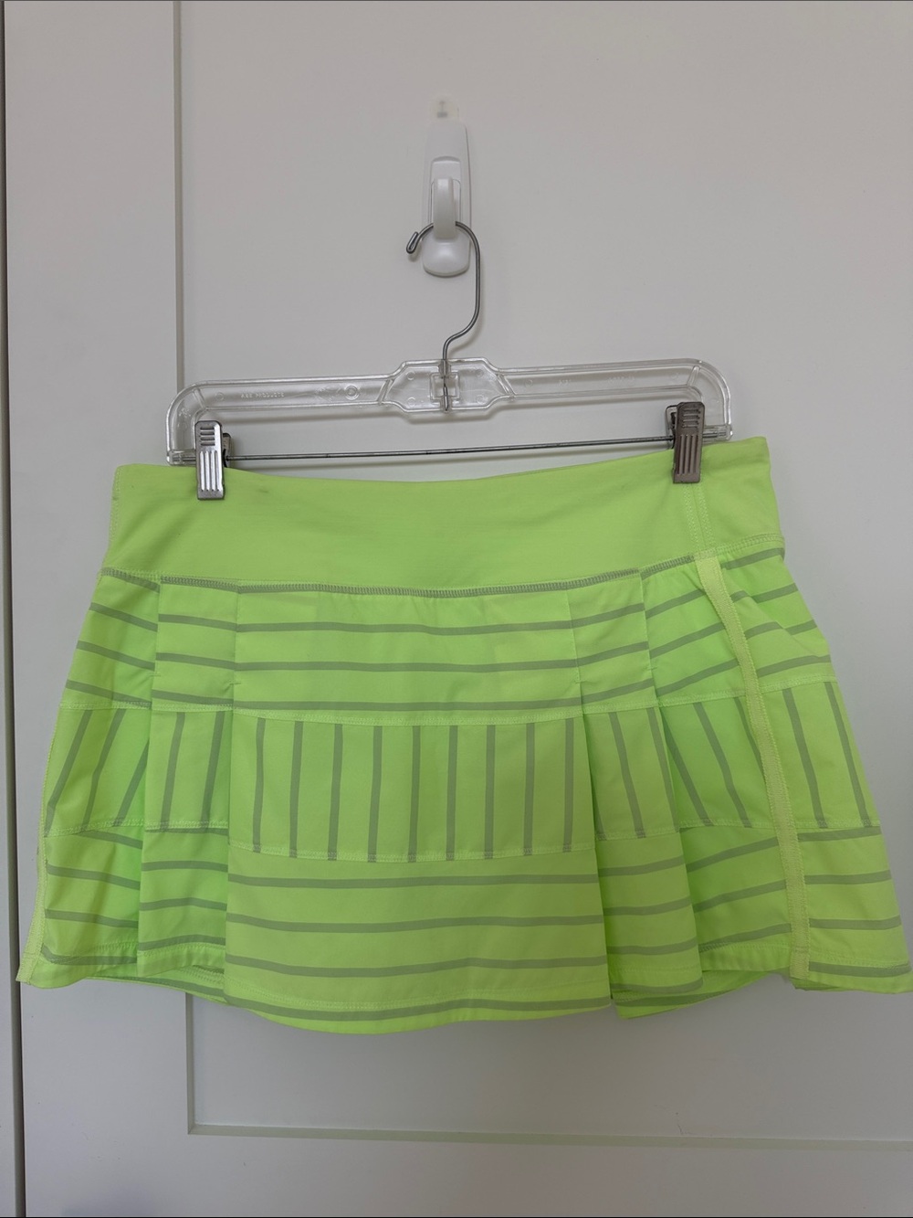 lululemon athletica Neon Yellow Striped Mini Skirt